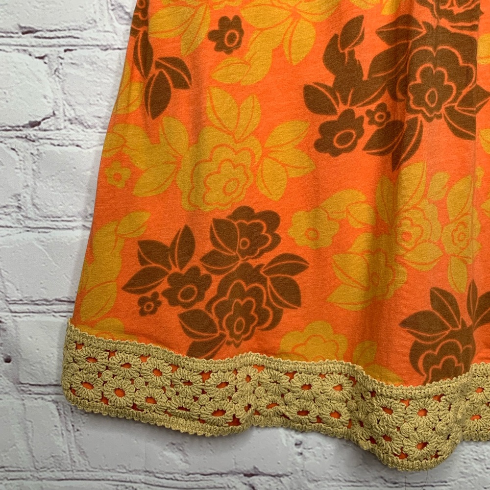 🚫sold🚫 C Keer Anthro orange boho tie shoulder - Picture 3 of 4
